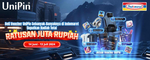 Beli Voucher UniPin di Indomaret dan Dapatkan Hadiah Total Ratusan Juta Rupiah